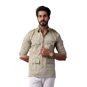 Comfy Moss Green Hunting Style Shirt Men - Outdoor Adventure Comfort | Jaipurio